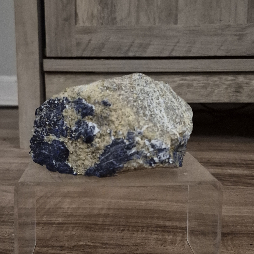 Raw Azurite Specimen with Clear Quartz - Picture 2 of 6